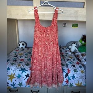 Natalie Martin Red Floral Midi Dress